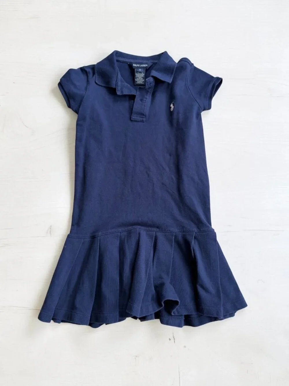 RALPH LAUREN Girls Navy Blue Dress Size 6
